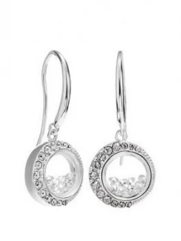 image of Jon Richard Jon Richard Swarovski Moon Shaker Earrings