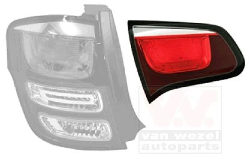 Image of VAN WEZEL 0934923 Rear light Inner Section, Left Combination Rearlight (391)
