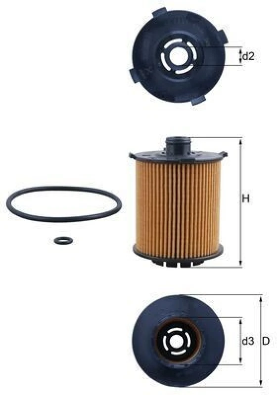 Image of Oil filter MAHLE OX 1357D