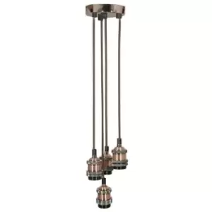 Image of Lyyt Vintage Quad Pendant Cord Set E27 Antique Copper