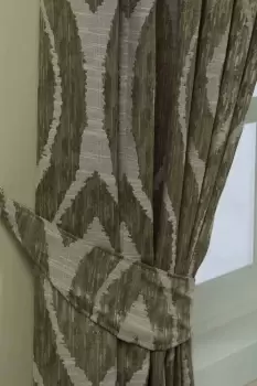 Image of Ikat Jacquard Curtain Tie Back Pair