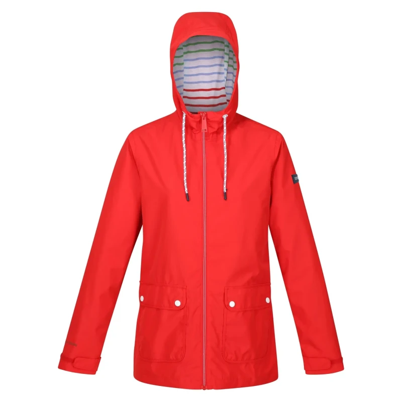 Image of Regatta Womens Bayletta Full Zip Hooded Rain Coat 16 - Bust 40' (102cm) High Risk Red RWW418-2Q6-16