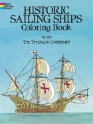 Image of historic sailing ships coloring book