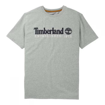 Timberland Heritage T Shirt - Med Grey Hthr