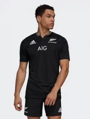 Image of adidas All Blacks Primeblue Replica Home Jersey, Black, Size L, Men