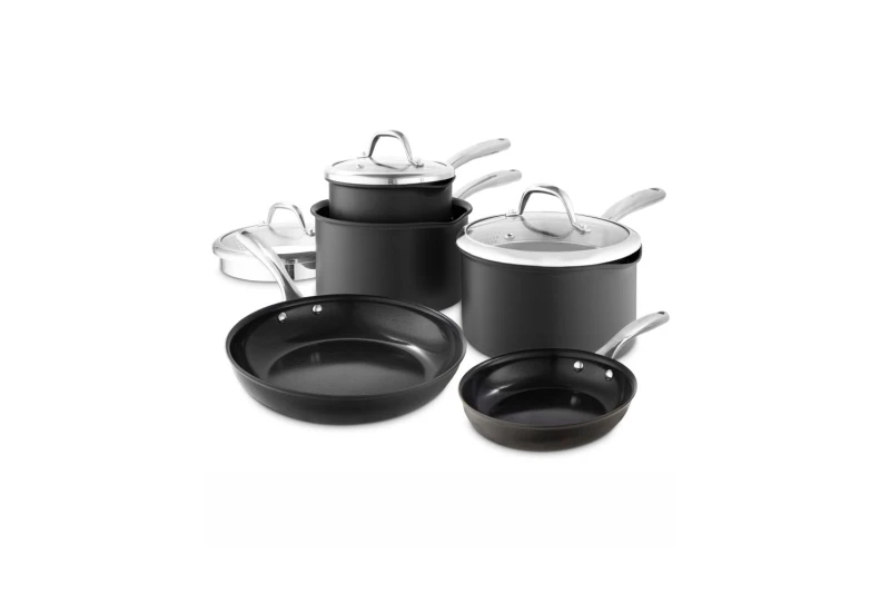 Image of Tower Tower Good Food 5 Piece Aluminium Pan Set - Black