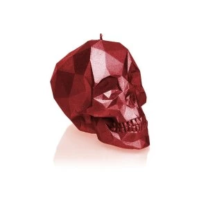 Image of Red Metallic Large Low Poly Skull