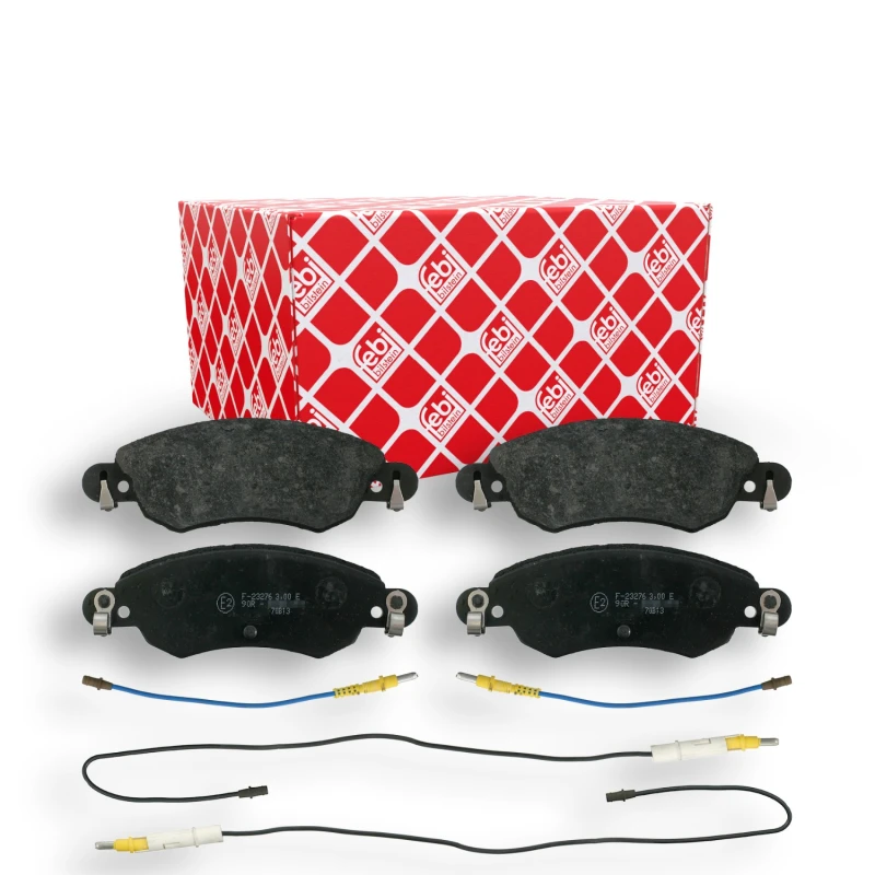 Image of FEBI BILSTEIN 16416 Brake pad set Front Axle, incl. wear warning contact Brake Pad Set,disc brake (402)