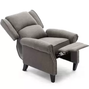 Image of Charlotte Pushback Recliner Chair - Grey