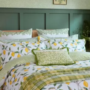 Image of William Morris Lemon Tree Super Kingsize Duvet Cover, Leaf Green