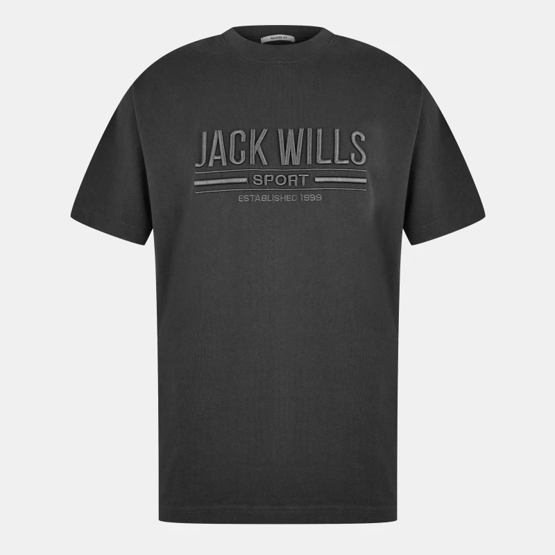 Image of Jack Wills Logo T-Shirt - Black XS