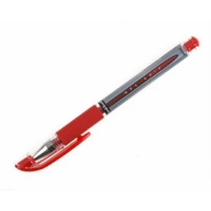 image of Uni Ball Signo UM 151S Gel Grip Rollerball Pen Line Width 0.4mm Tip Width 0.7mm Red 1 x Pack of 12 Pens