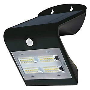 image of Luceco Solar Guardian PIR Wall Light Black IP44 3.2W 4000K