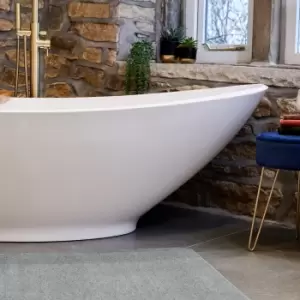 Image of JVL Solemate Bath Mat Light Grey