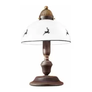 Image of Cozy style table lamp NONNA antique brass 1 bulb