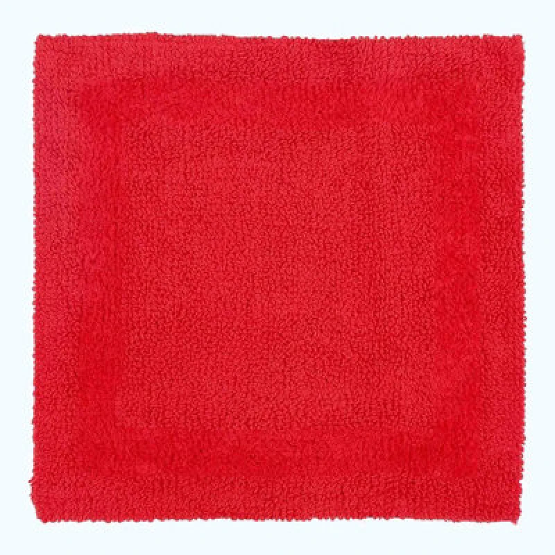 Image of Homescapes Luxury Reversible Cotton Shower Mat - Red