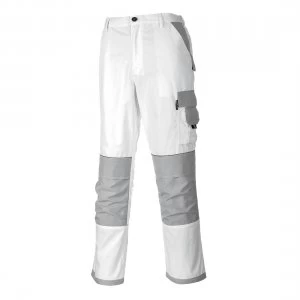 image of Portwest KS54 Painters Pro Trousers White Extra Small 31"