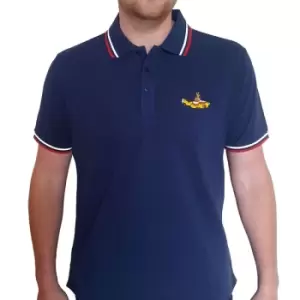Image of The Beatles - Yellow Submarine Unisex Medium Polo Shirt - Blue