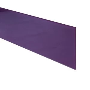 image of 6mm Splashwall Violet Bevelled Glass Upstand (L)0.9m