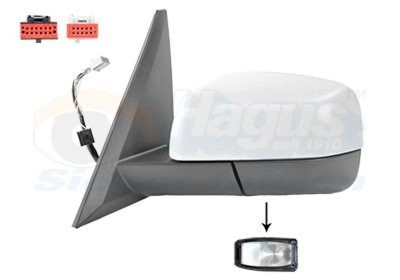 Image of VAN WEZEL Wing mirror VAN WEZEL 0243827