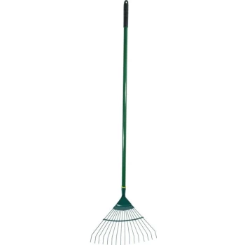 Image of Garden Rake 16 Tine, Carbon Steel Rake, Aluminium Shaft - Rutland