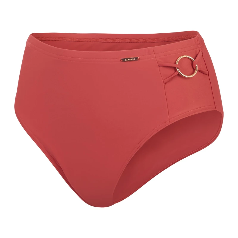 Image of Speedo Shaping High Waisted Briefs Womens - Brown Brown 8