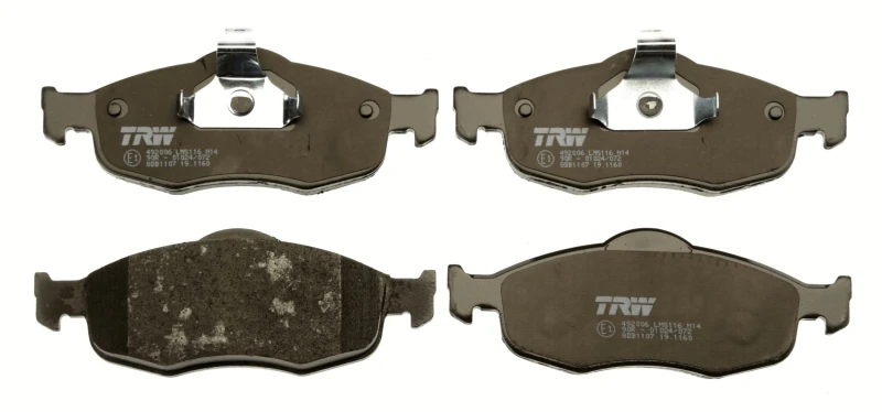 Image of TRW GDB1107 Brake pad set not prepared for wear warning indicator Brake Pad Set,disc brake (402)