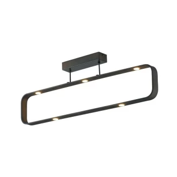 Image of Fan Europe Moka - Integrated LED Dimmable Globe Bar Semi Flush Light, Mocha, 4000K