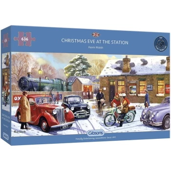 Image of Christmas Eve at the Station Jigsaw Puzzle - 636 Pieces