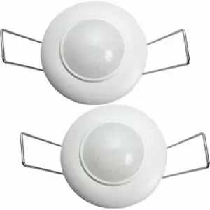 image of Loops - 2x Mini Adjustable pir Occupancy Sensor Auto Timer Reset Ceiling Light Switch