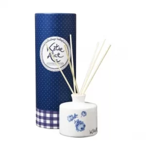 Image of Katie Alice Vintage Indigo Ceramic Reed Diffuser Thai Flower Scent 150ml