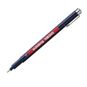 image of Edding 1800 Profipen Technical Pen Ultra Fine Black Pack of 10