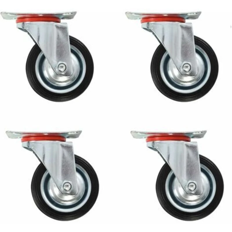 Image of VIDAXL 8 pcs Swivel Casters 75mm Vidaxl 8719883717333