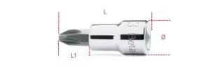 Image of Beta Tools 910 PH 3/8" Square Drive Phillips Bit Socket Driver PH1 009100471