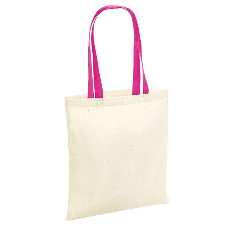 Image of Westford Mill Womens Bag 4 Life Contrast Handle Tote in Fuchsia Fuchsia Female One Size