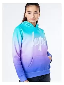 Image of Hype Girls Aqua Fade Kids Pullover Hoodie, Blue, Size Age: 9-10 Years, Women