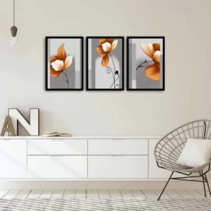 Image of 3PSCT-02 Multicolor Decorative Framed MDF Painting (3 Pieces)