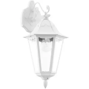 Image of Netlighting Navedo 1 Light Outdoor Wall Lantern White IP44, E27 - EG93445