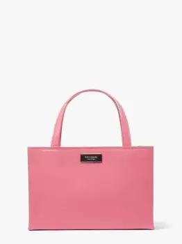 image of Kate Spade Sam Icon Spazzolato Leather Small Tote Bag, Feather Pink, One Size