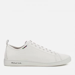 Image of Paul Smith Mens Miyata Leather Low Top Trainers - White - UK 8