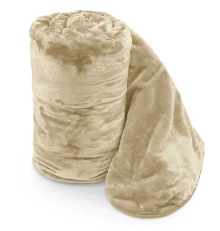 Image of Velosso Luxurious Ultra-Soft Plush Faux Mink Fur Throw Blanket - 200Cm X 240Cm, For Sofa, Bed - Latte