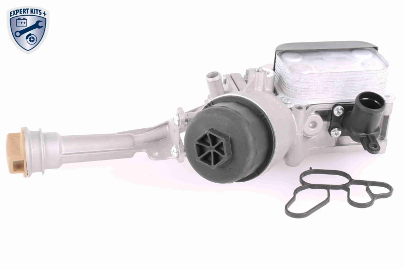 Image of VEMO V24-60-0009 Oil Cooler with gasket/seal, with pressure switch, EXPERT KITS + Oil Cooler,engine oil (469)
