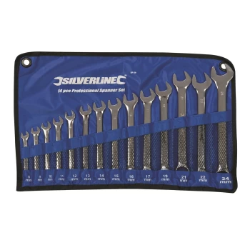 image of Silverline 14 Piece Combination Spanner Set - 8 -24mm