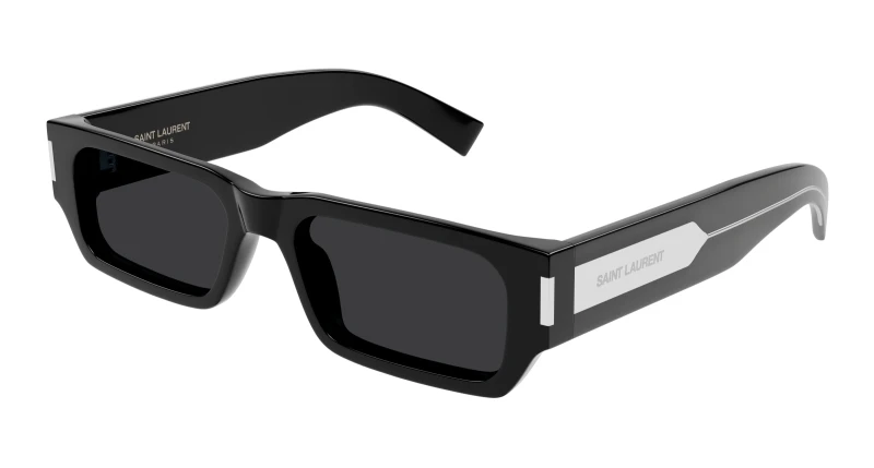 Image of Saint Laurent Saint Laurent Men Rectangle Black Grey SL660 Black One Size Male 889652485294
