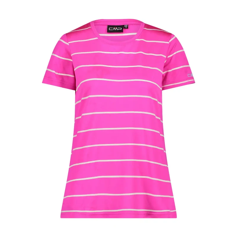 Image of CMP Womens striped round neck T-Shirt CMP Rose Female XS