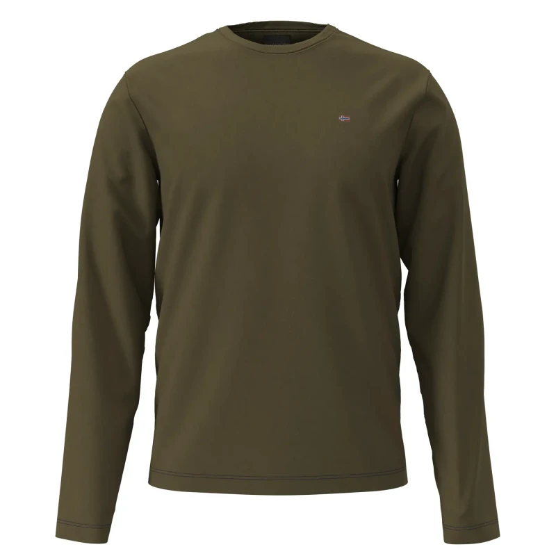Image of Long Sleeve T-Shirt Napapijri Salis Vert Male M