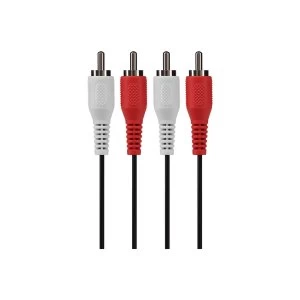 Image of Maplin Twin Two Pole RCA Phono to Twin Two Pole RCA Phono Cable 1.5m
