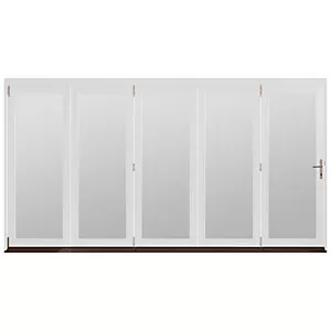 Image of Jeld-Wen Bedgebury Finished Solid Hardwood Patio Bifold Door Set White - 2094 x 3594 mm
