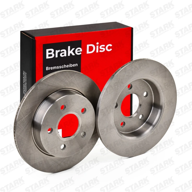 Image of STARK SKBD-0022218 Brake disc Rear Axle, solid, Cast Iron, Uncoated, Untreated, without bolts/screws Cast Iron Brake Disc (82)