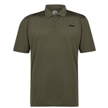 image of Slazenger Micro Stripe Golf Polo Shirt Mens - Green